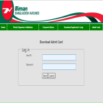 Biman Bangladesh Airlines Admit Card Download 2022
